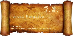 Tarcsi Margitta névjegykártya