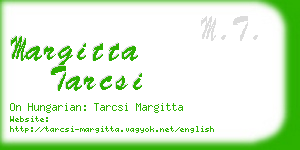 margitta tarcsi business card